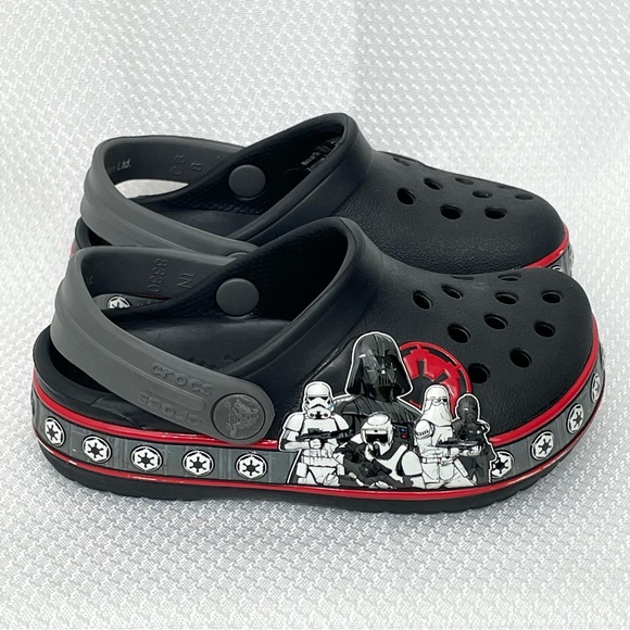 CROCS Other - CROCS Kids Star Wars Empire Band Clogs Black/Red Sandals Shoes Infant size 6